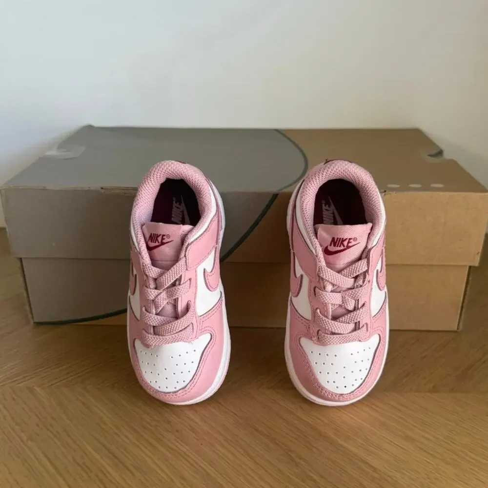Nike Dunk Low Pink/White Toddler Sneakers- SZ 6 C